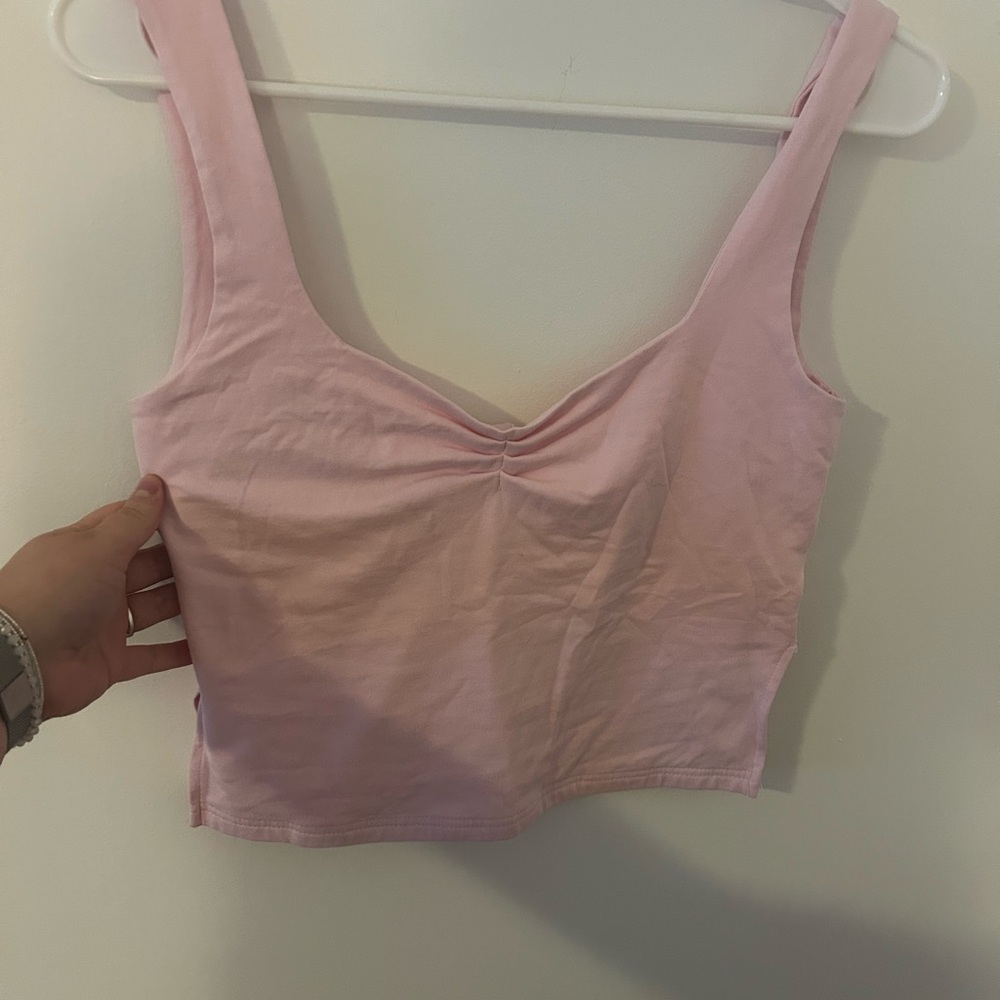 Pink Sleeveless Crop Top